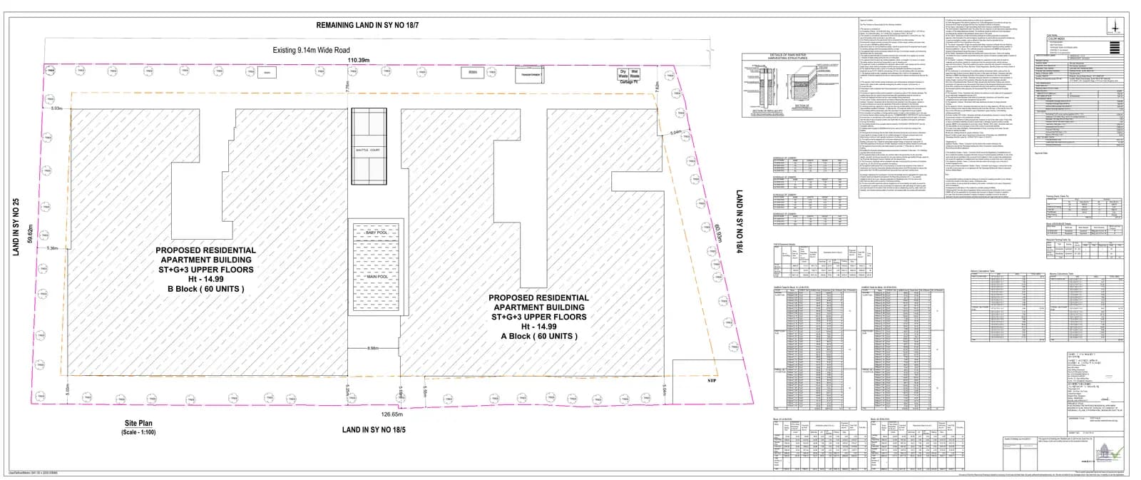 Sree Adithya Pride: Area Development Plan Of Project Area, page 1 (filed with Karnataka RERA)