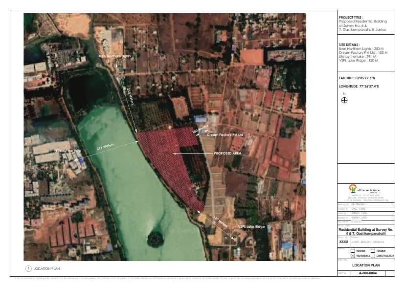 Down by the Water: Demarcation by GOOGLE MAPS.pdf (filed with Karnataka RERA)