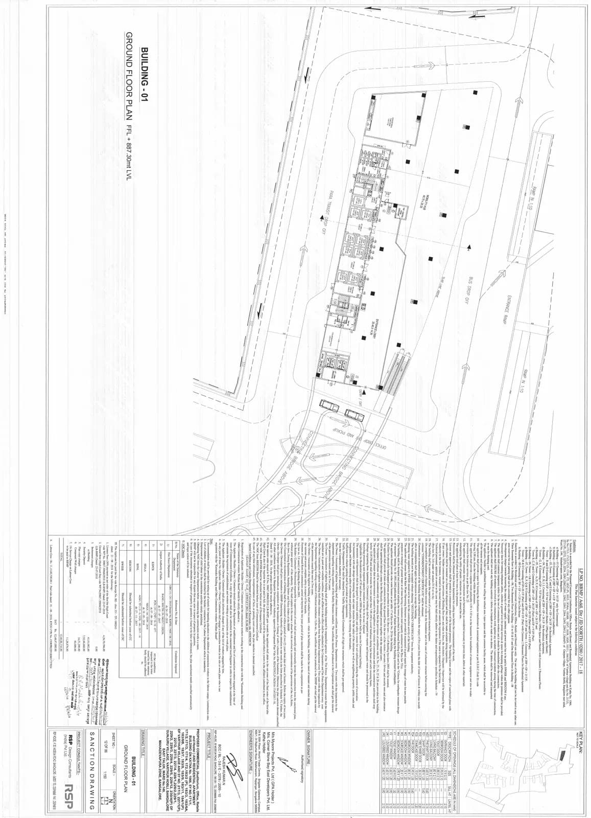 Elysium at Brigade Cornerstone Utopia: Building 1 - Ground Floor Plan.pdf (filed with Karnataka RERA)