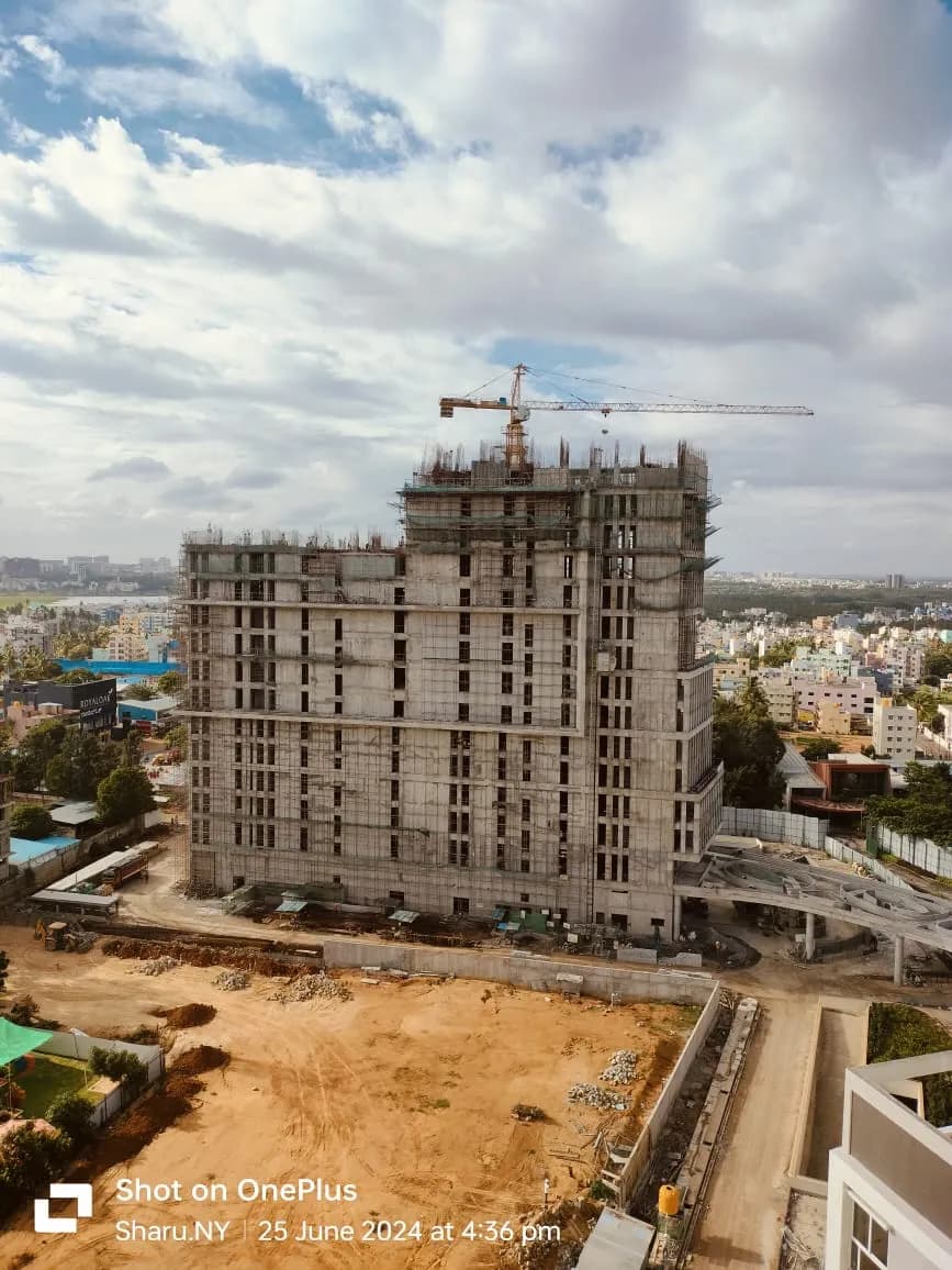 Elysium at Brigade Cornerstone Utopia: Site photo filed with Karnataka RERA