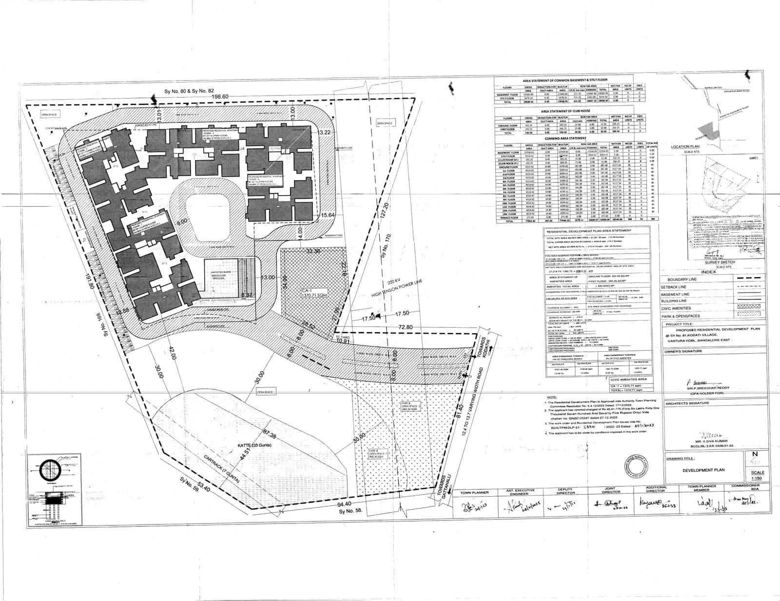 PSR Vanasree: BDA DP APPROVED PLAN.PDF (filed with Karnataka RERA)