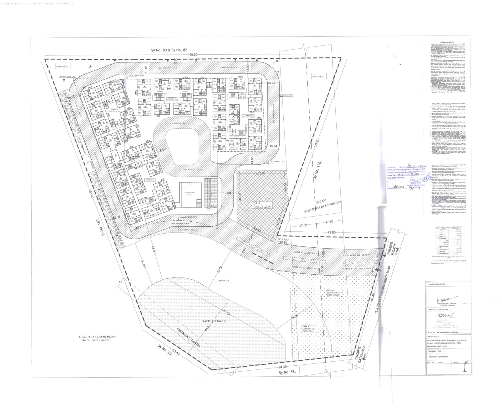 PSR Vanasree: GROUND FLOOR PLAN.pdf (filed with Karnataka RERA)
