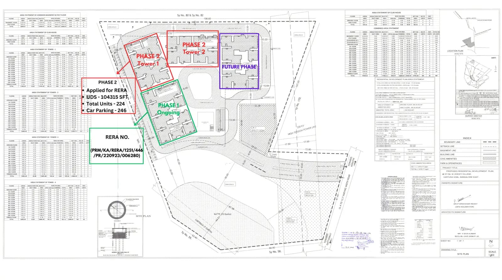 PSR Vanasree: PLAN DEMARCATION OF PHASE-II.jpg (filed with Karnataka RERA)