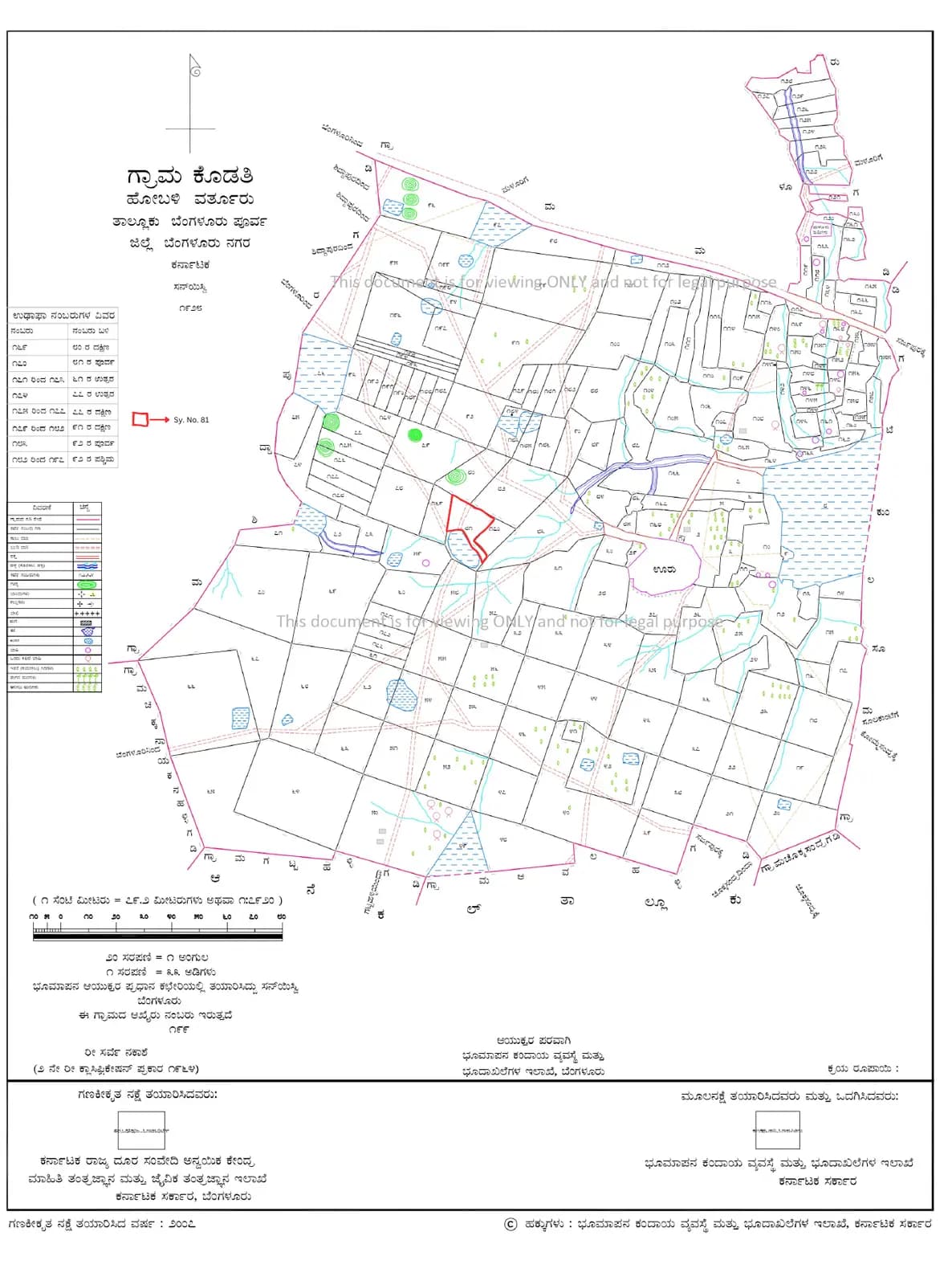 PSR Vanasree: Demarcation Kodathi Village Map.pdf (filed with Karnataka RERA)