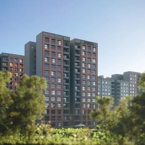 SOBHA Ayana at Dream Acres Wing 60 to 71: Building elevation view (artist’s impression)