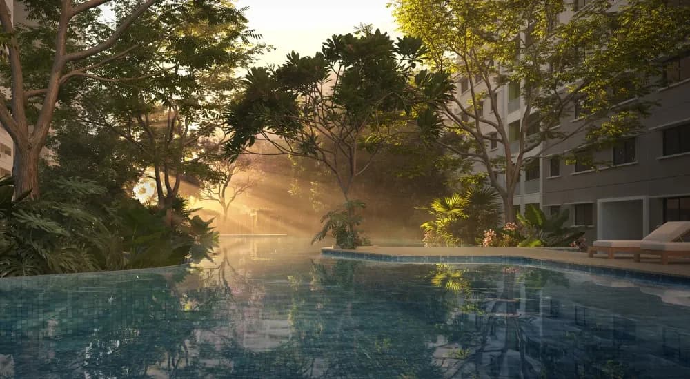 SOBHA Ayana at Dream Acres Wing 60 to 71: Swimming pool (artist’s impression)