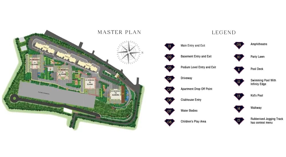 Promont Phase II floor plan: 4 BHK unit plan