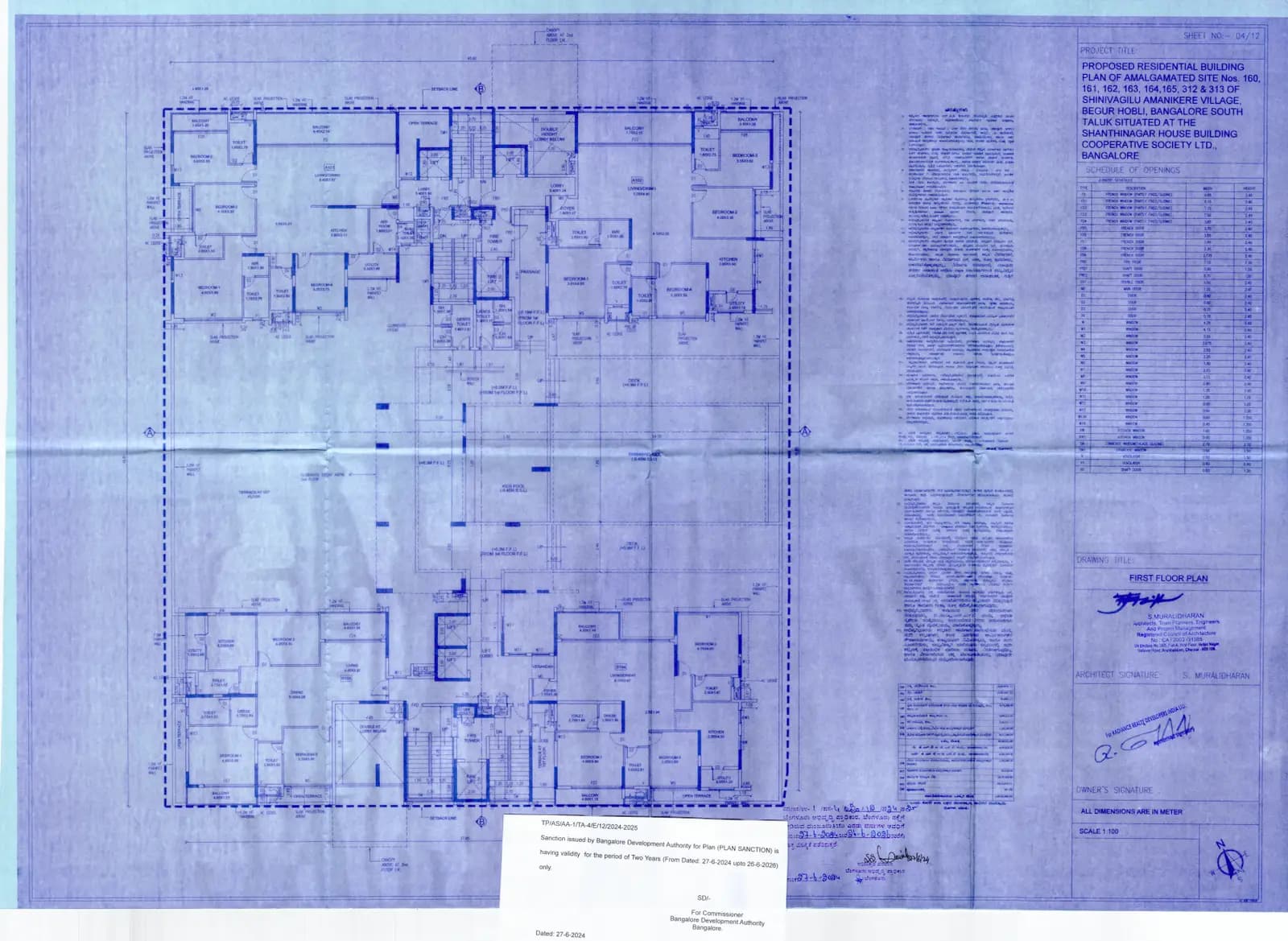 Radiance Platinum: First Floor Plan.pdf (filed with Karnataka RERA)