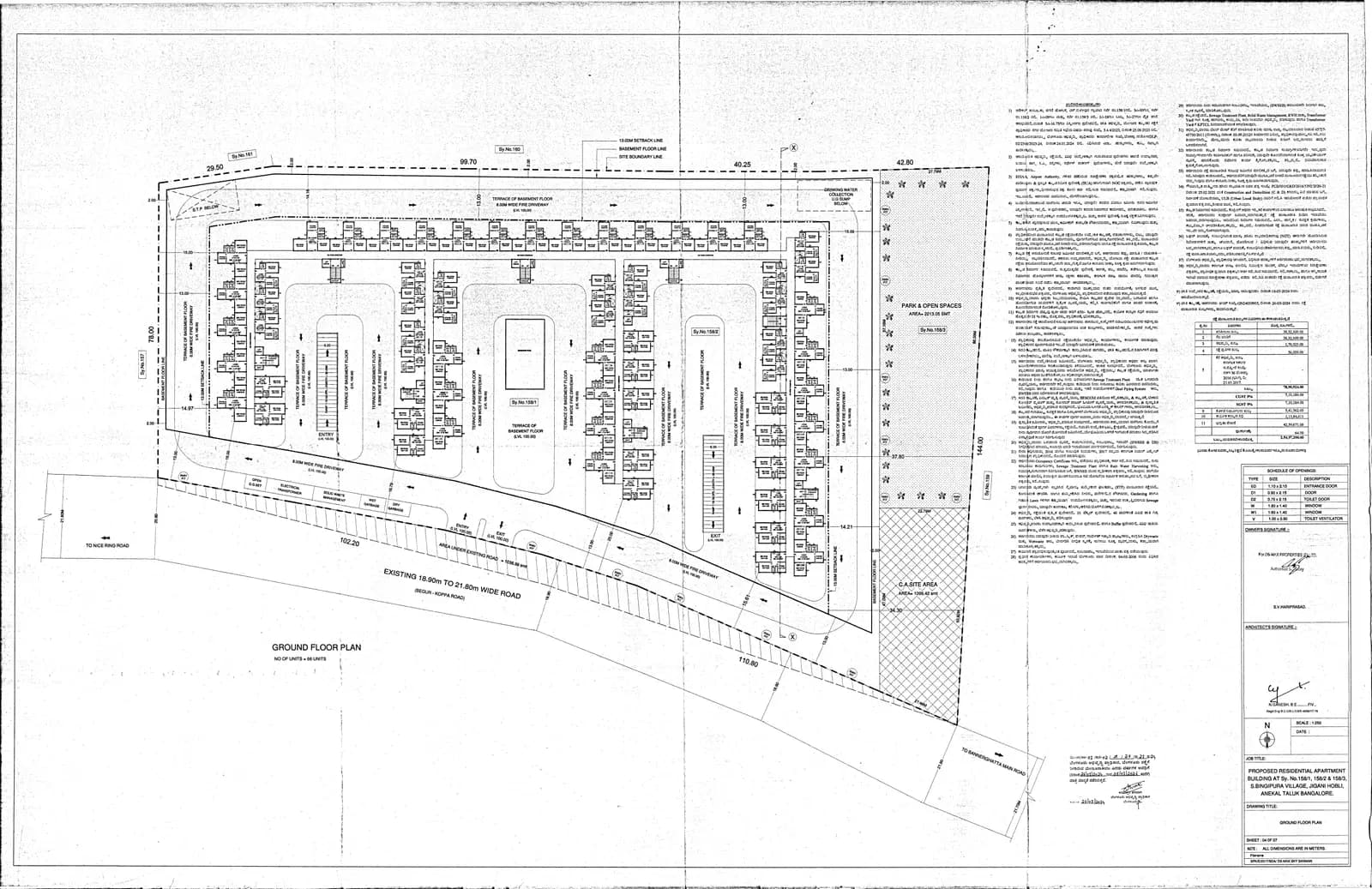 DS Max Sky Sanman: 4 GROUND FLOOR PLAN (filed with Karnataka RERA)