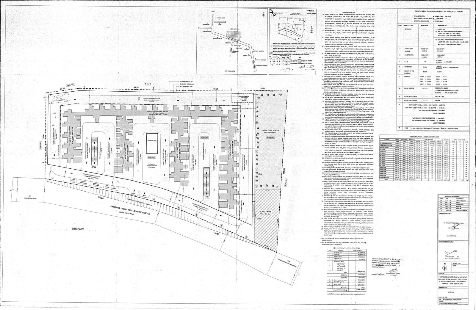 DS Max Sky Sanman: Existing Layout Plan (filed with Karnataka RERA)