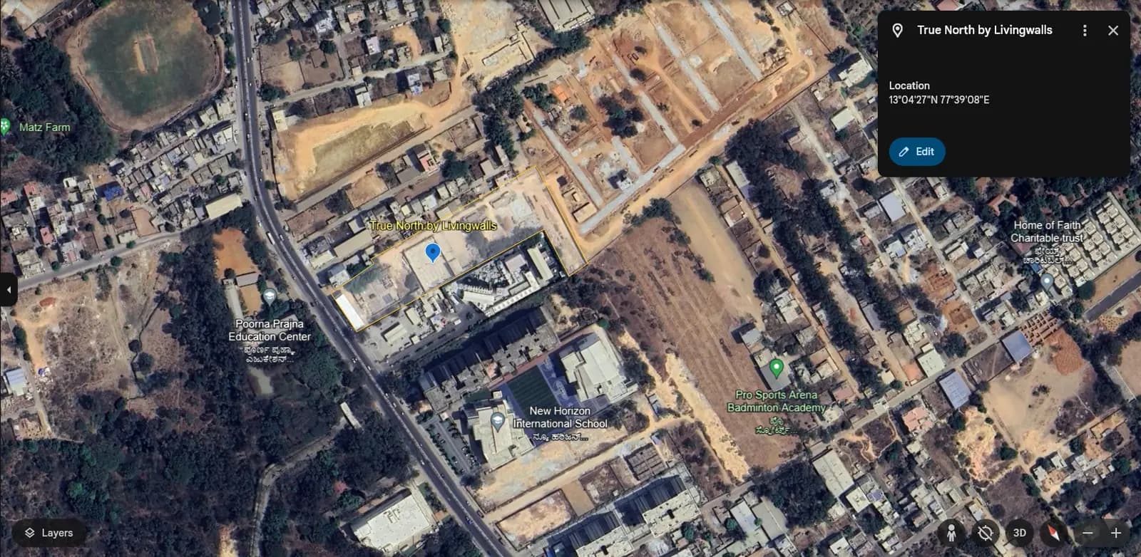 True North by Livingwalls: Location & demarcation.png (filed with Karnataka RERA)
