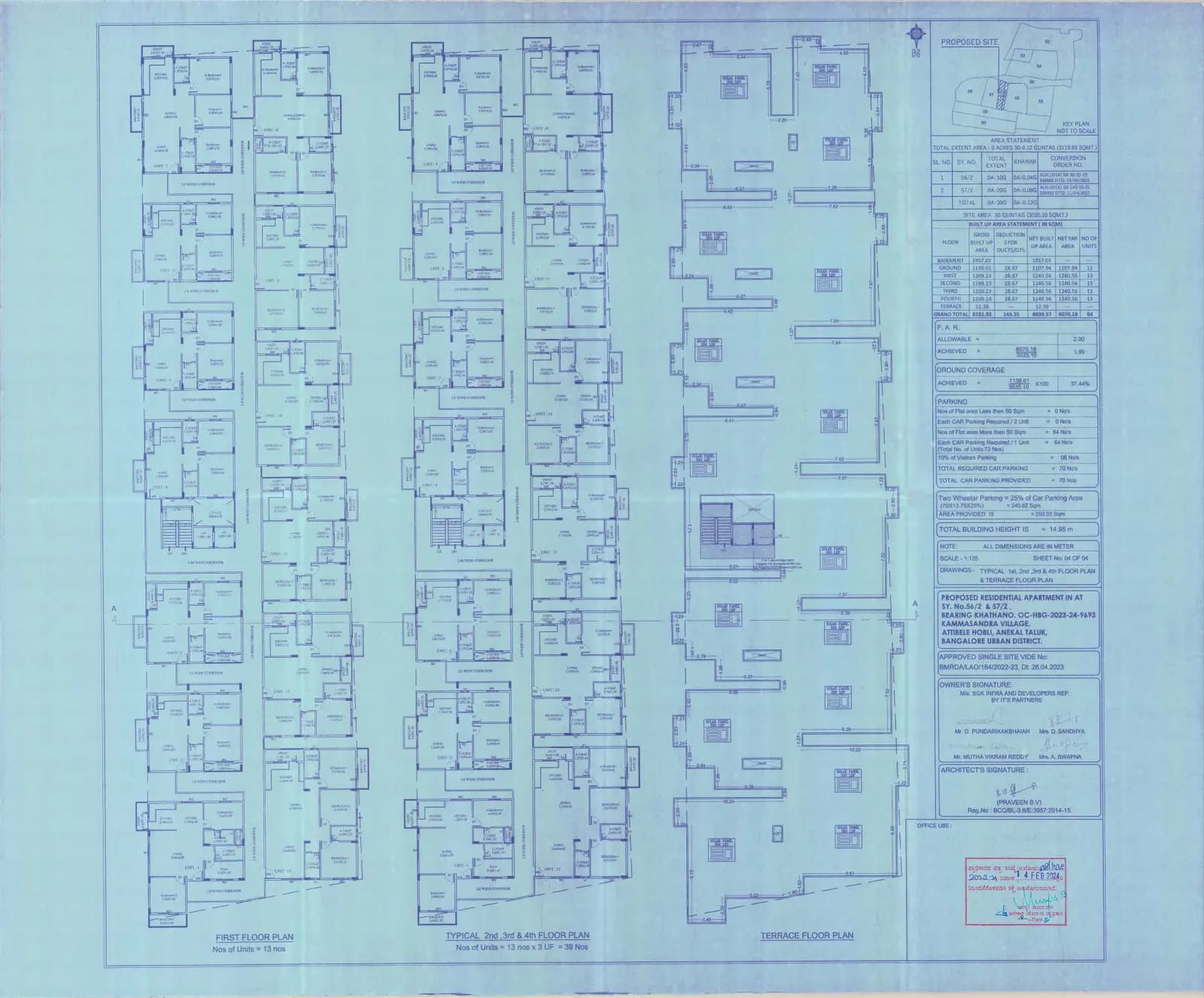 SGK Sai Sonna Kodum: Typical Floor Plan (filed with Karnataka RERA)