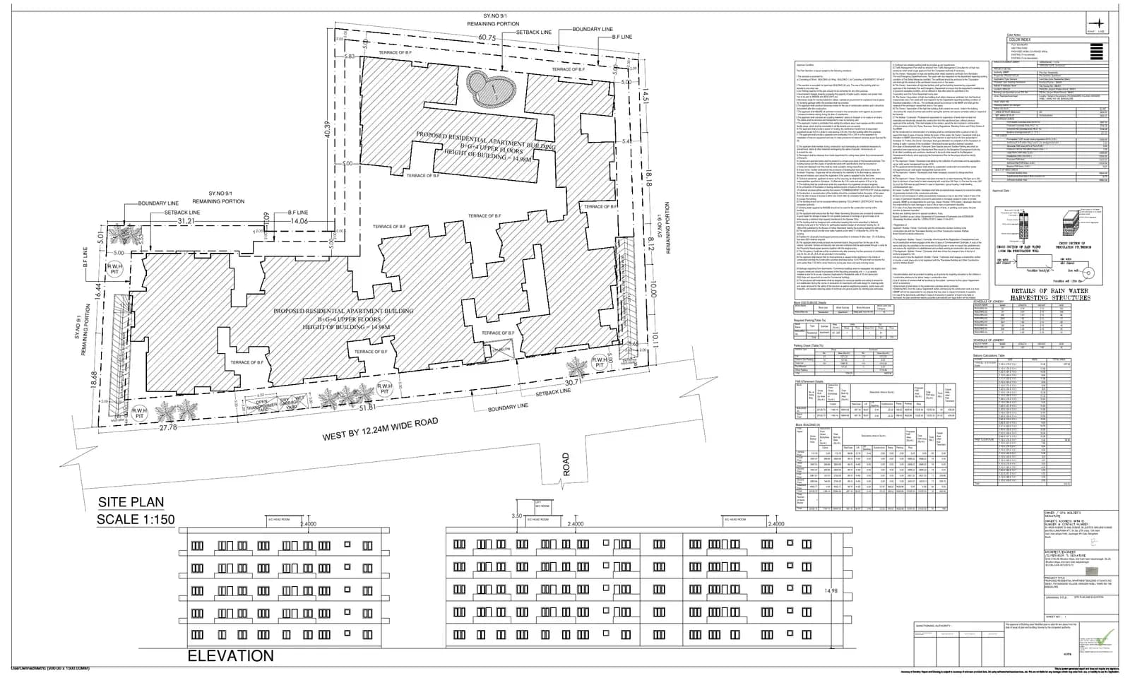 Kumaravana: Approved Building/Plotting Plan, page 1 (filed with Karnataka RERA)