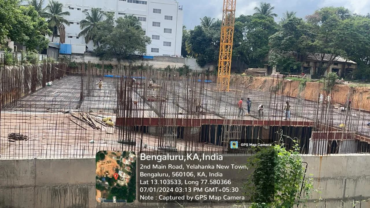 Aryan 1 Celeste: Site photo filed with Karnataka RERA