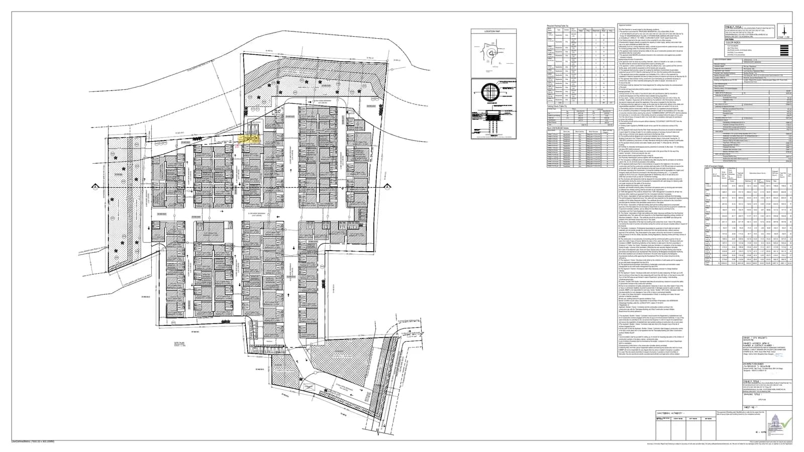 Sai Sapphire: STP Marked in Approved plan.pdf, page 1 (filed with Karnataka RERA)
