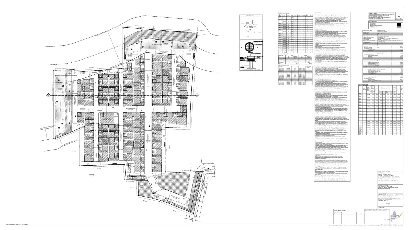 Sai Sapphire: Approved Building/Plotting Plan, page 1 (filed with Karnataka RERA)