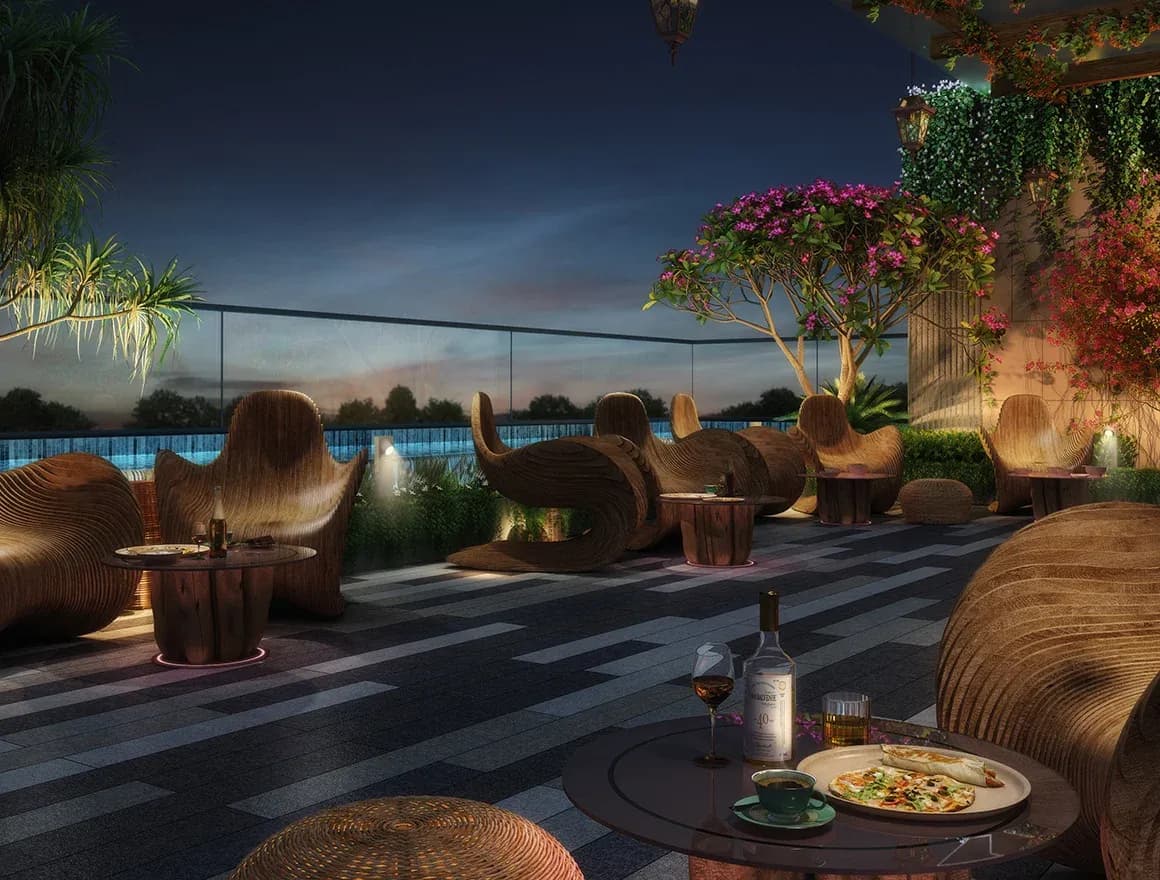 Sattva Songbird: Fourth floor party terrace (artist’s impression)