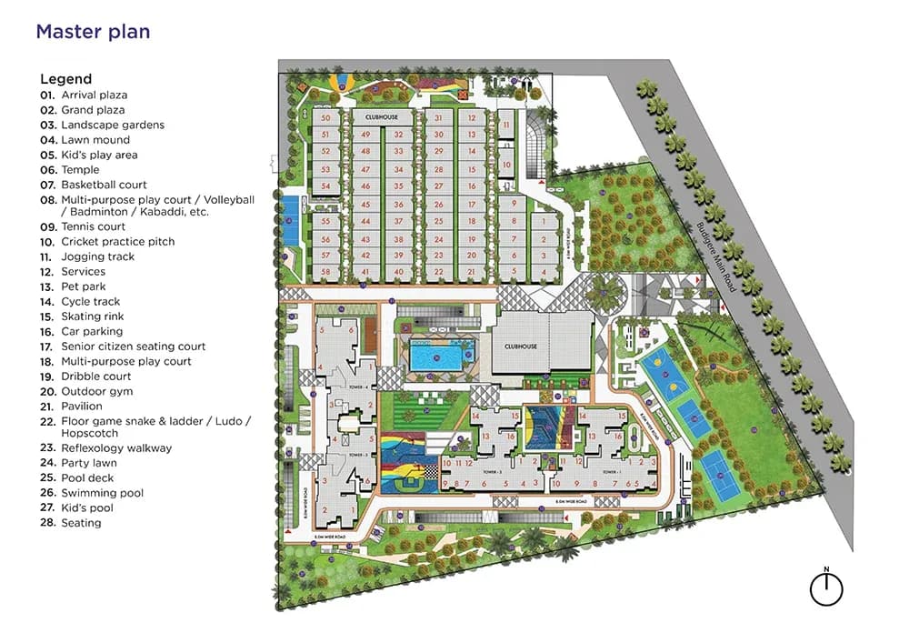 Sattva Songbird floor plan: Row house floor plans