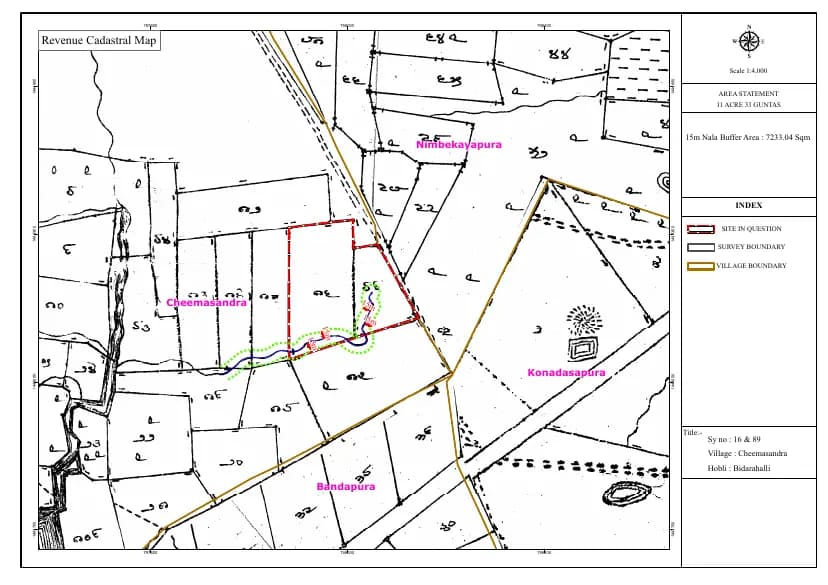 Sattva Songbird: Village Map Demarcation.pdf (filed with Karnataka RERA)