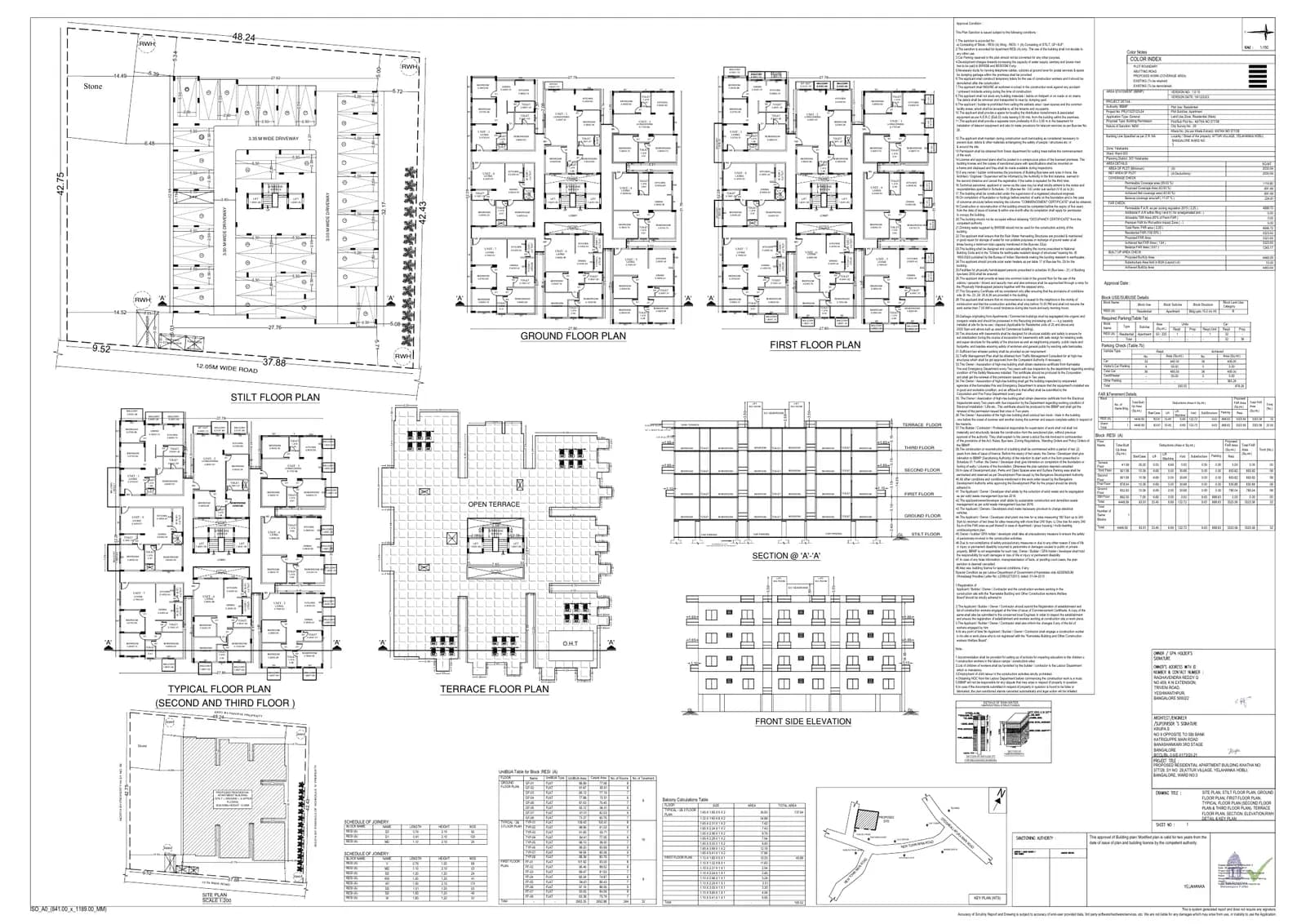 Krishna Iris: 12 Approved Building Plan (filed with Karnataka RERA)
