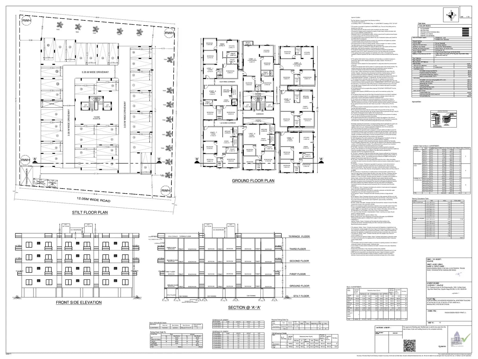 Krishna Iris: Approved Plan.pdf, page 1 (filed with Karnataka RERA)