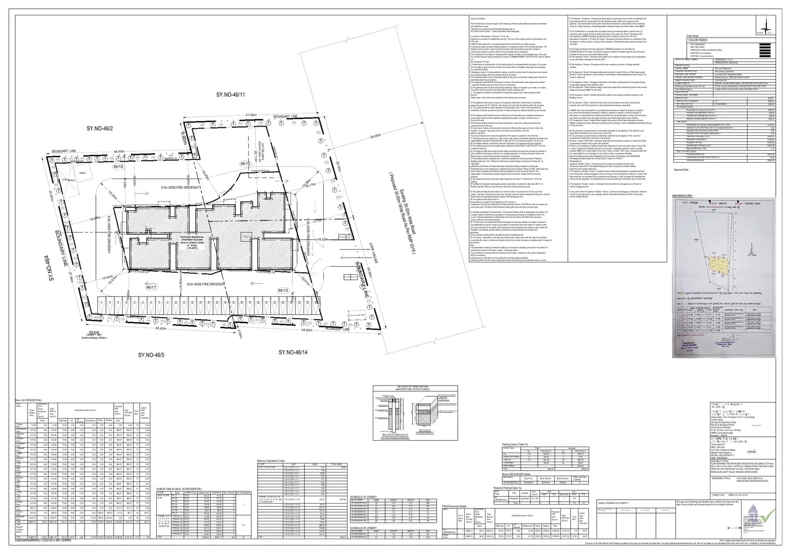 SSVR Meridian: Approved Layout Plan (filed with Karnataka RERA)