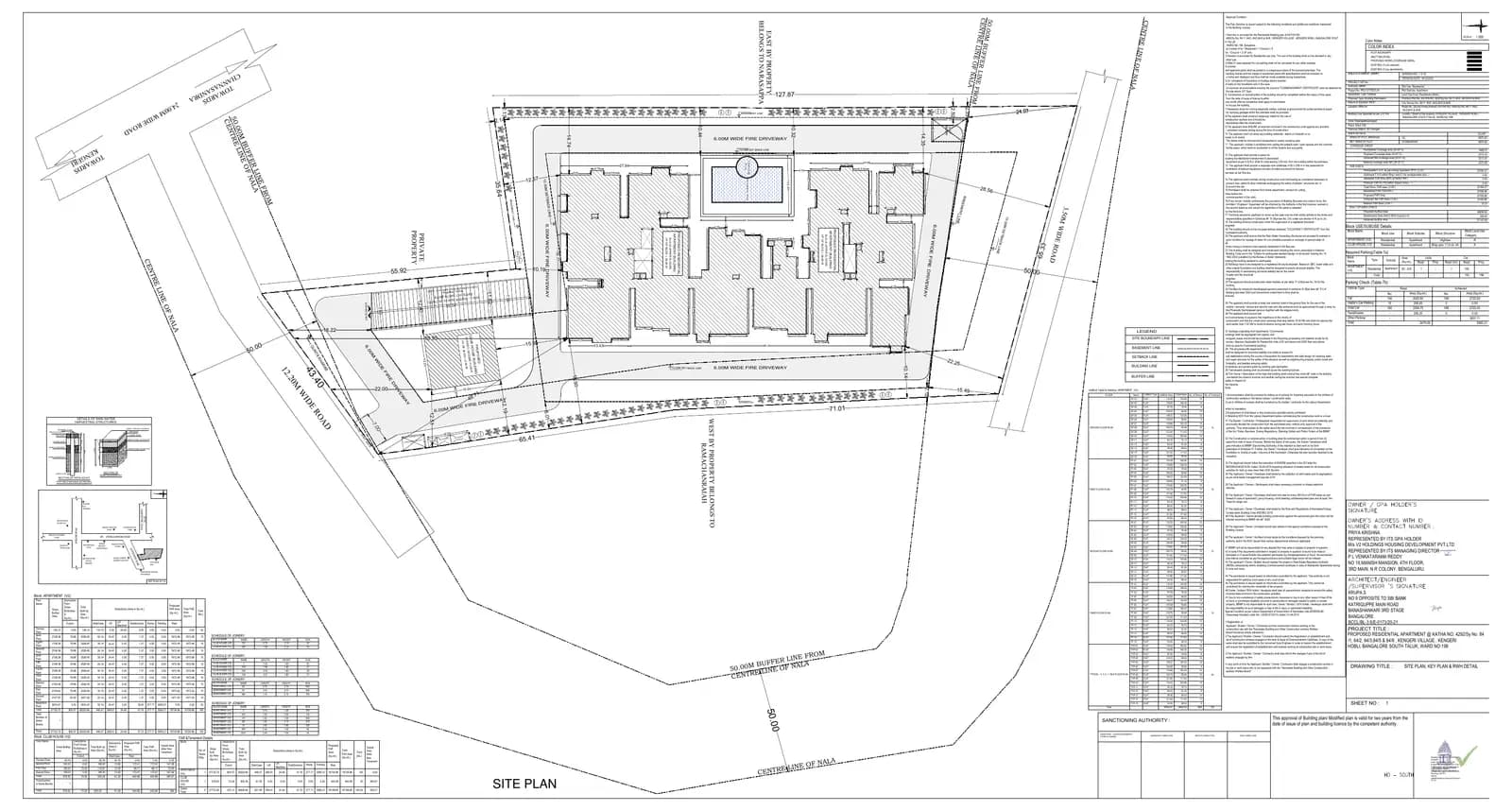 V2 Vajra Elegance: 2 BBMP APPROVED PLAN, page 1 (filed with Karnataka RERA)