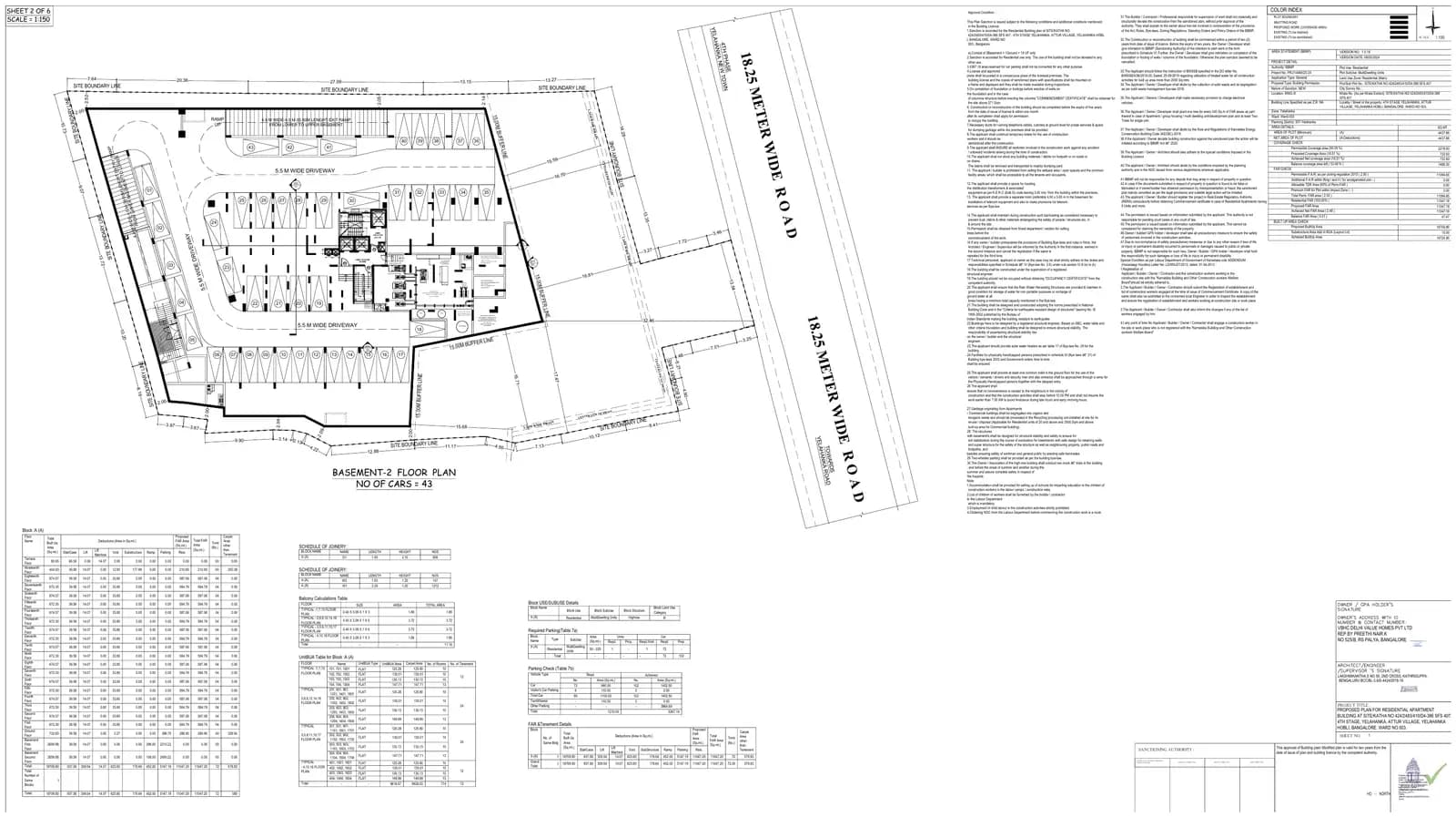 Aurora: Approved Building/Plotting Plan, page 1 (filed with Karnataka RERA)