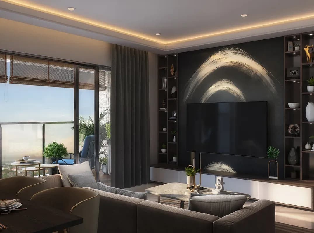 Sattva Lumina: Living room interior (artist’s impression)