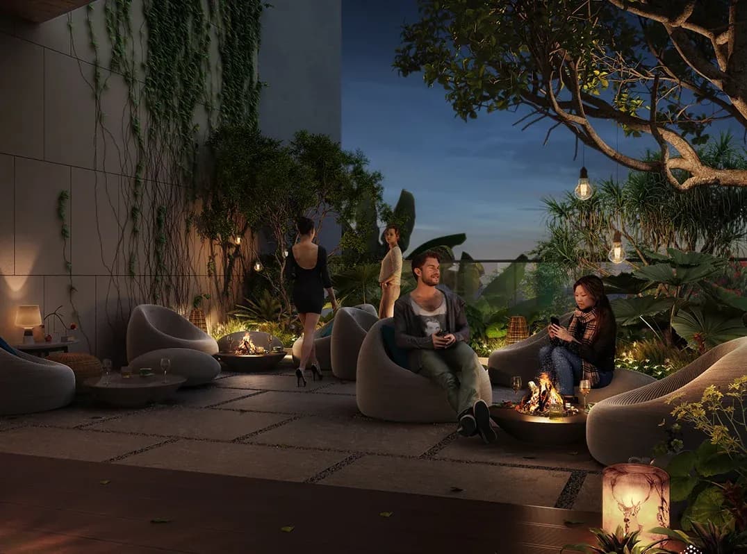 Sattva Lumina: Clubhouse terrace view (artist’s impression)