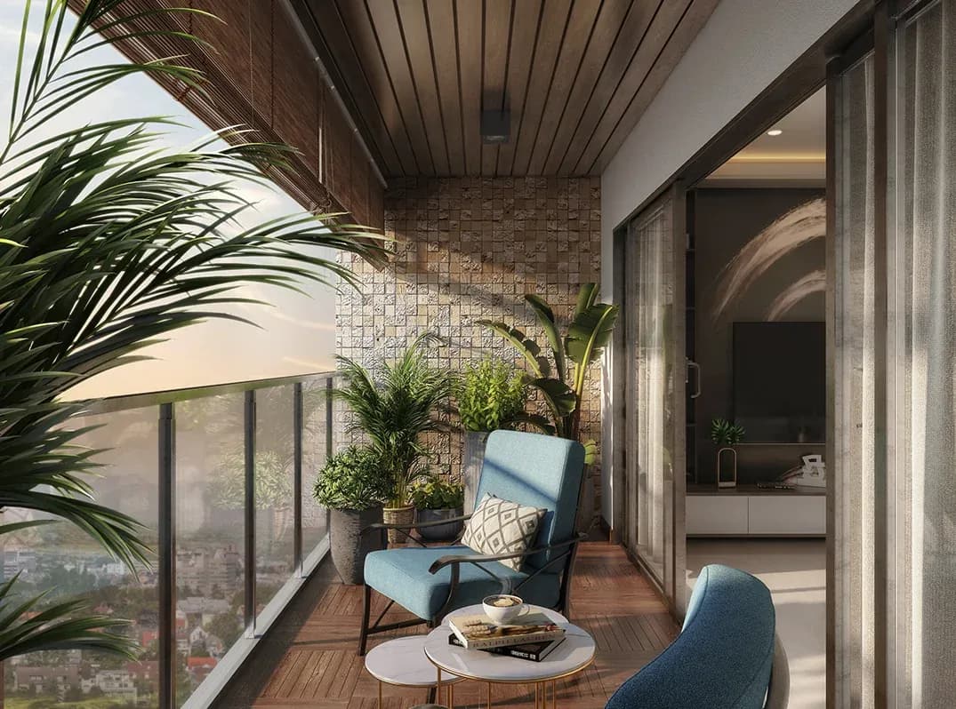 Sattva Lumina: Apartment balcony (artist’s impression)