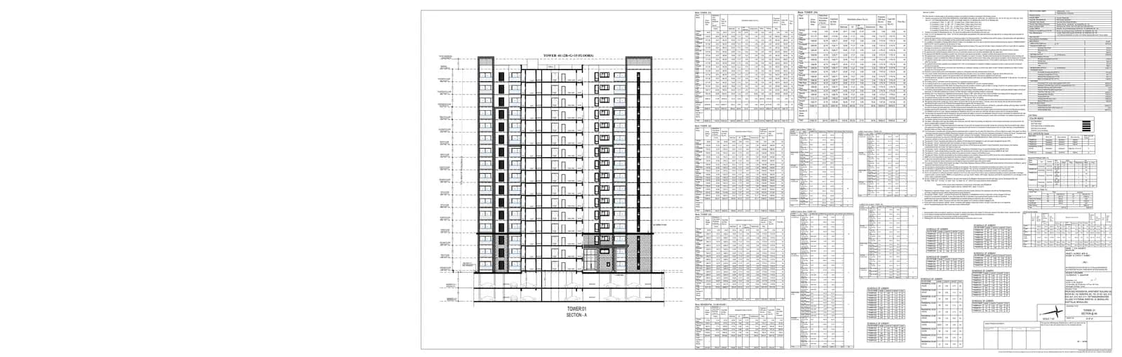 Prestige Pine Forest: SANCTION PLAN-9-16, page 1 (filed with Karnataka RERA)