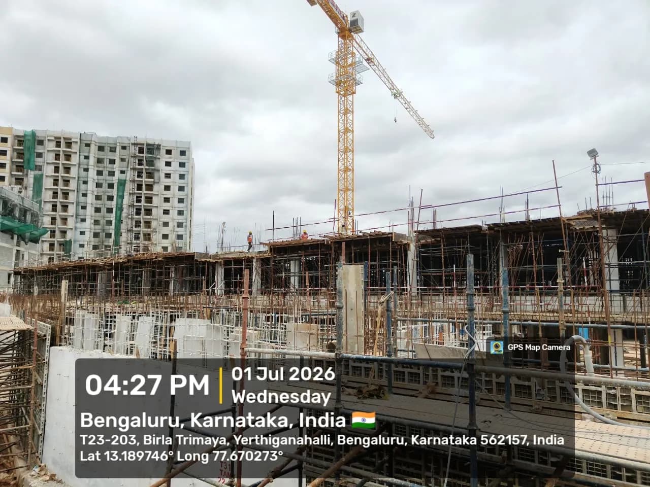 Birla Trimaya: Site photo filed with Karnataka RERA