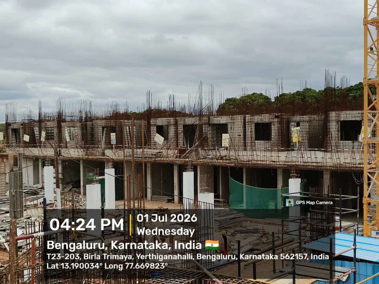 Birla Trimaya: Site photo filed with Karnataka RERA