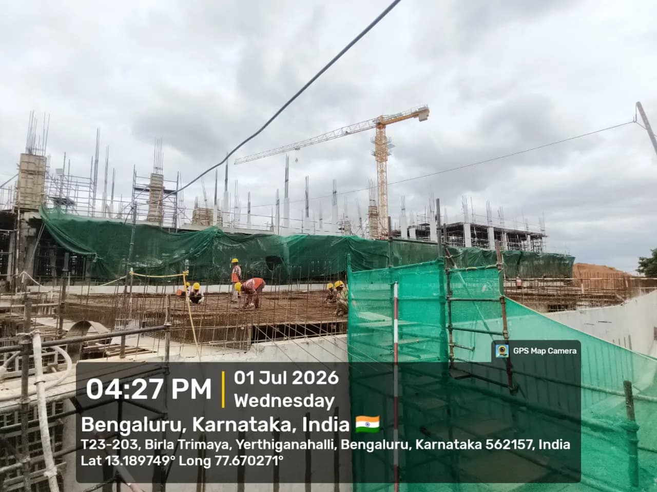 Birla Trimaya: Site photo filed with Karnataka RERA