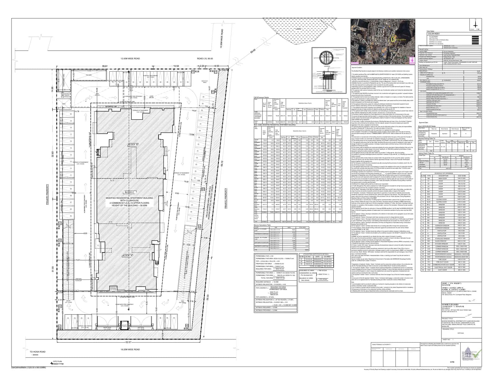 HM Scottsville: Approved Layout Plan (filed with Karnataka RERA)