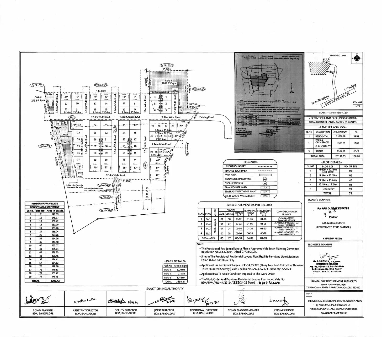 Melrose: Existing Layout Plan (filed with Karnataka RERA)