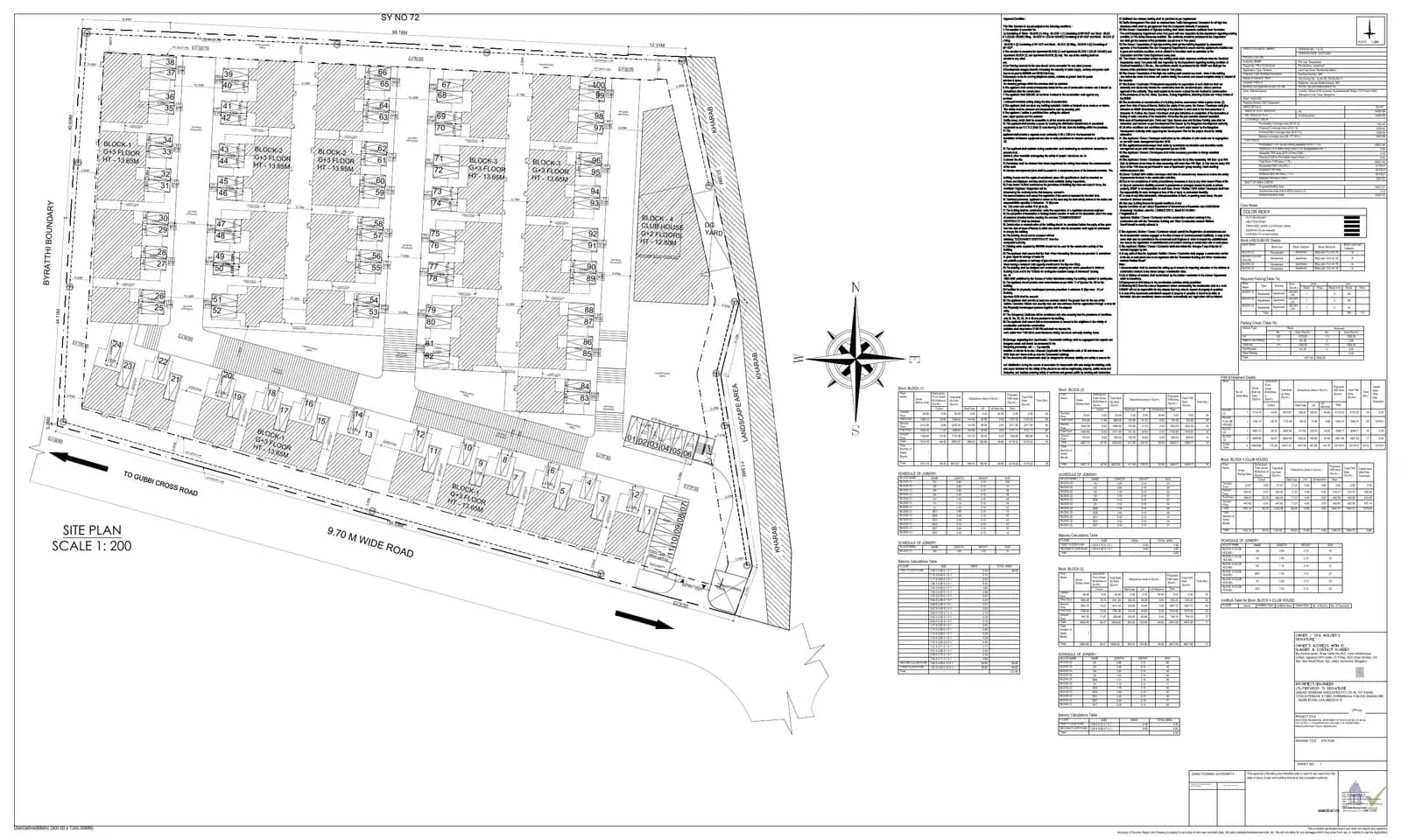NCC Urban Retreat: Approved Building Plan, page 1 (filed with Karnataka RERA)