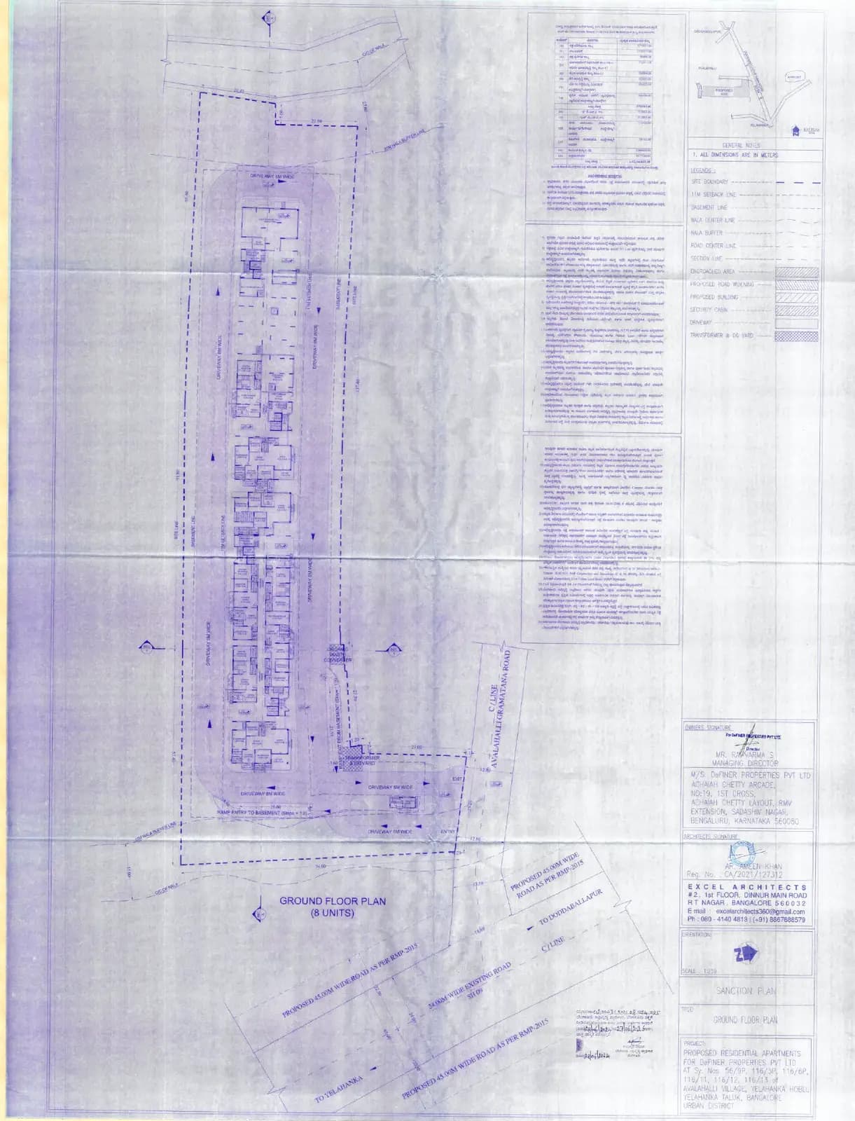 Definer Dolce Vita: Existing Layout Plan (filed with Karnataka RERA)