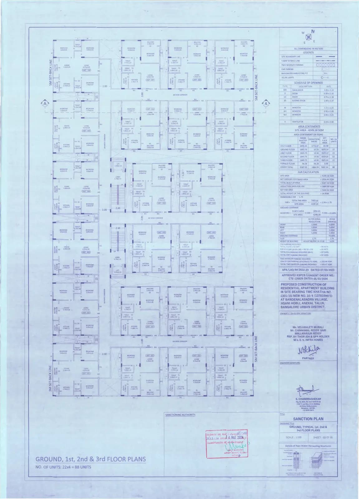 Skyline Haven: ground typical 1st 2nd and 3rd floor plans.pdf (filed with Karnataka RERA)