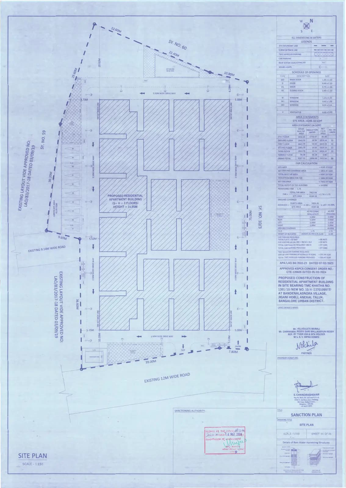 Skyline Haven: Existing Layout Plan (filed with Karnataka RERA)