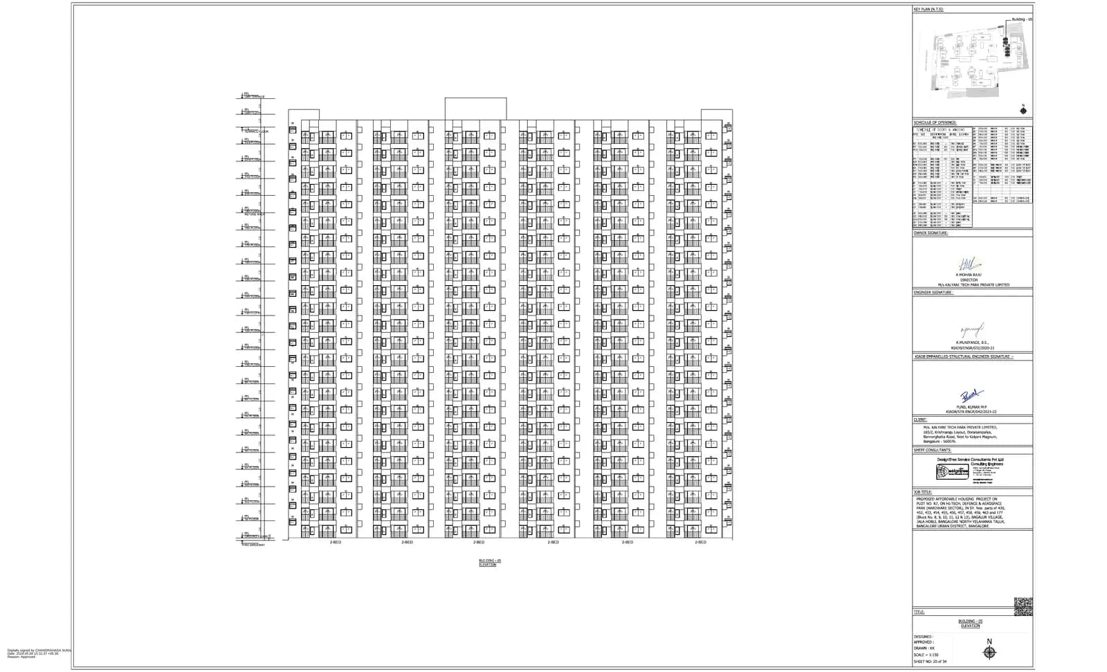 LivingTree by Kalyani Developers: 20 KAR R7 - BUILDING 5 - SHEET 3 OF 3--ELEVATION (filed with Karnataka RERA)