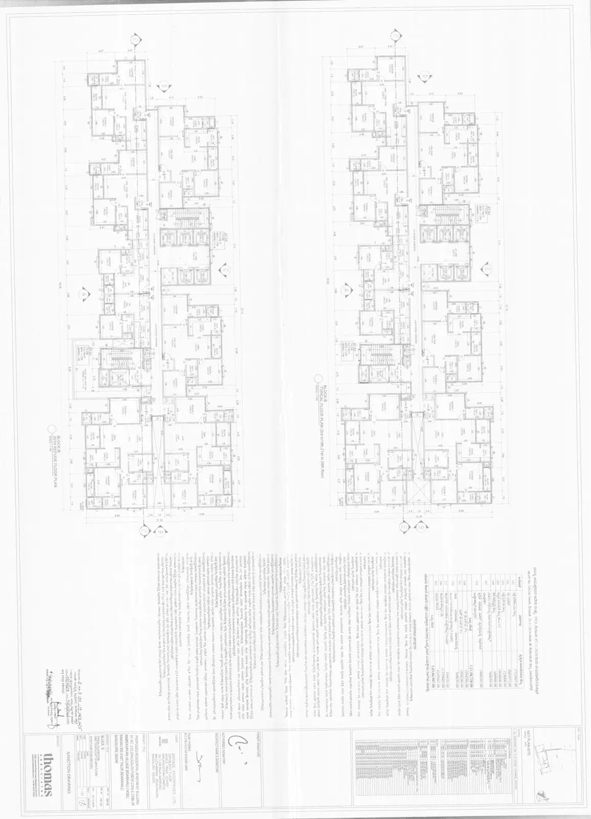 Brigade Citrine: Brigade Citrine - Block B - Typical Floor Plan - 3rd to 19th & 21st - 28th Floor & 20th Refuge.pdf (filed with Karnataka RERA)