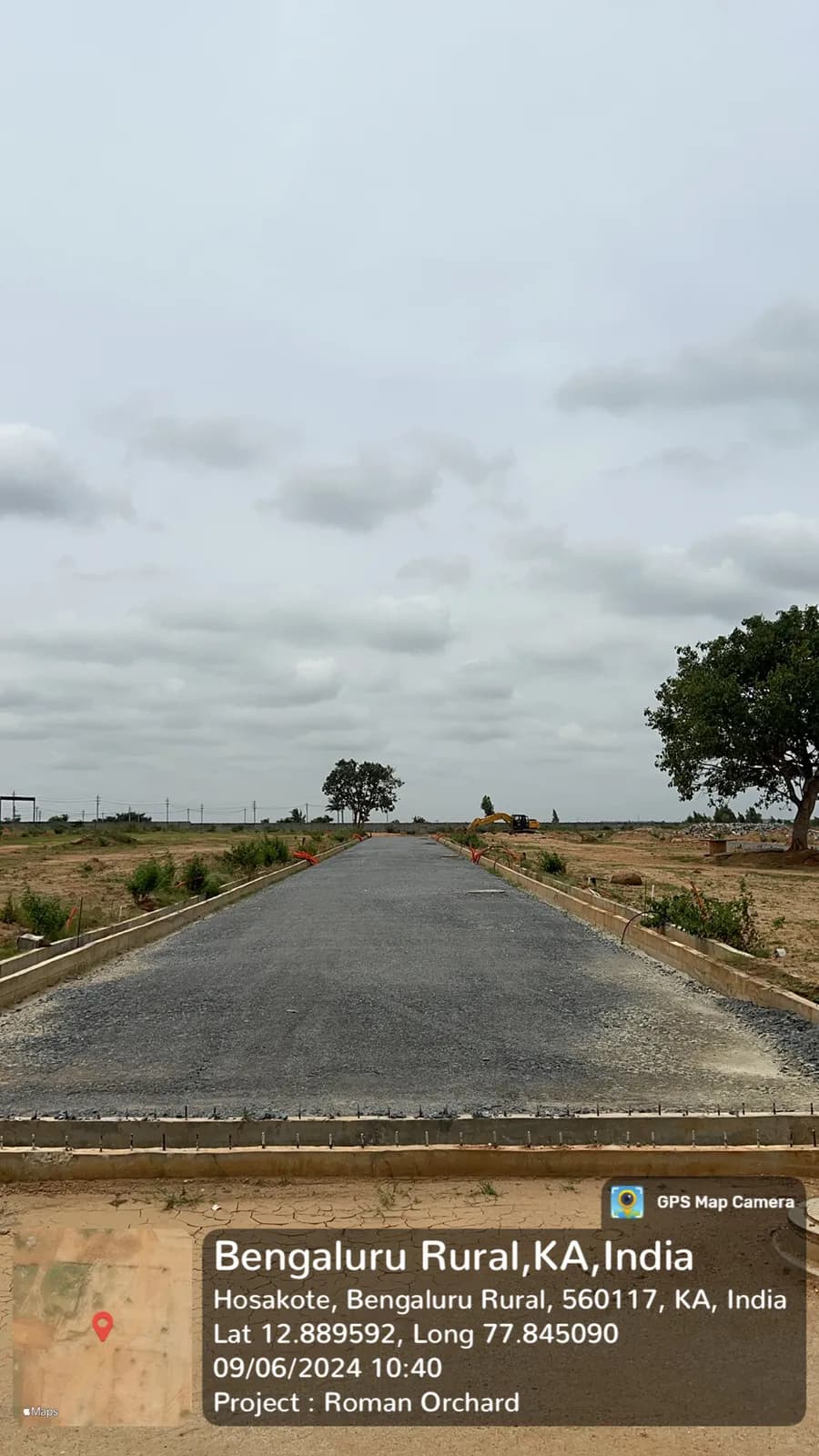 Roman Orchard: Site photo filed with Karnataka RERA