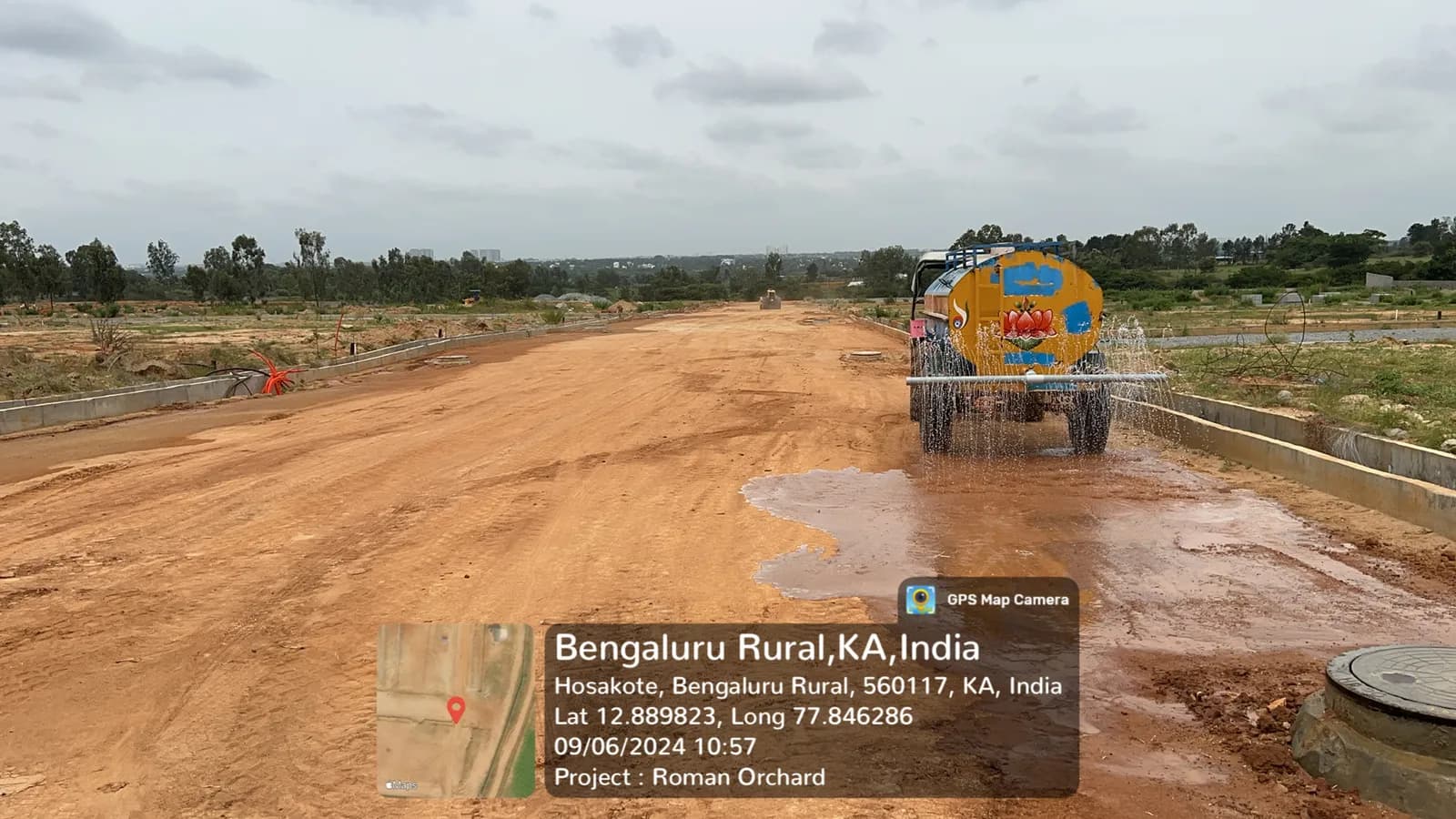 Roman Orchard: Site photo filed with Karnataka RERA