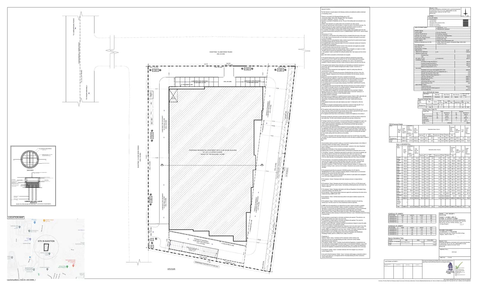 Parth Atmosphere: Area Development Plan Of Project Area, page 1 (filed with Karnataka RERA)