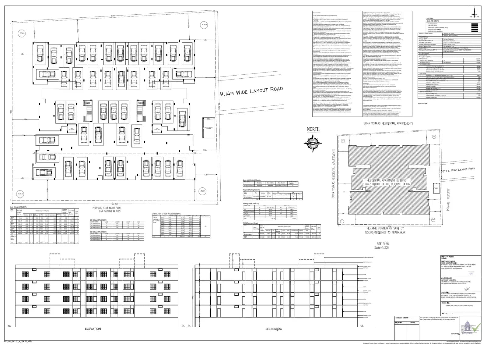 Amaryllis: Existing Layout Plan (filed with Karnataka RERA)