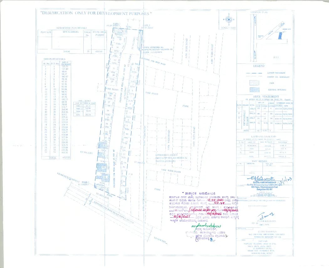 Elite Rose: Approved Layout Plan (filed with Karnataka RERA)