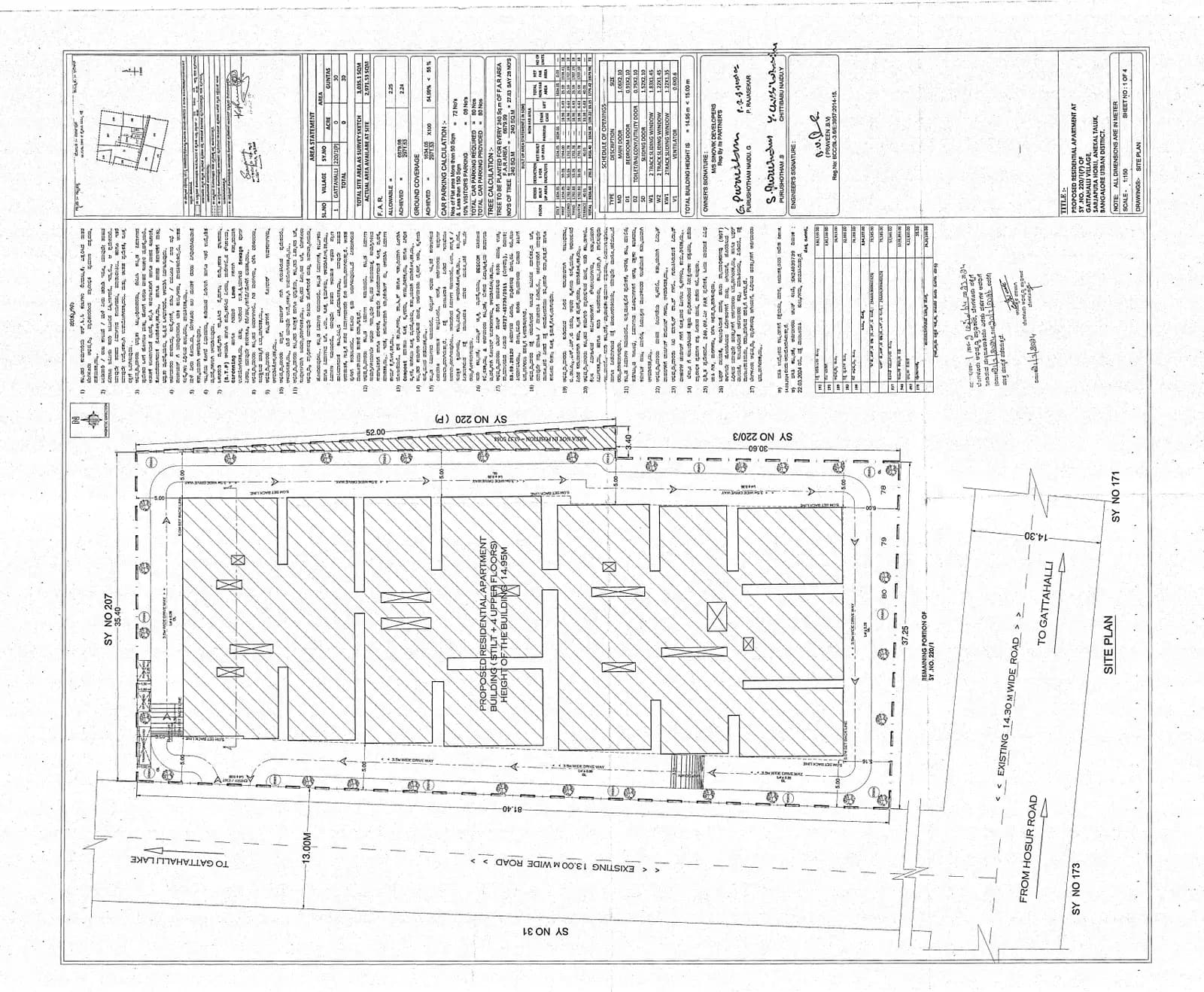 Sinovik Nirvana: Existing Layout Plan (filed with Karnataka RERA)
