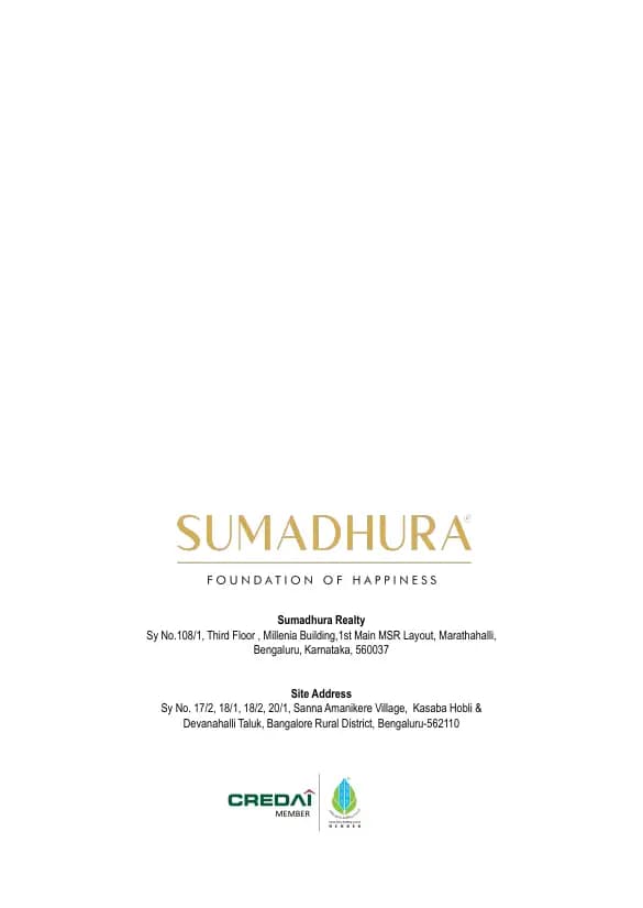 Sumadhura Panorama Phase-I: Brochure, page 6 (filed with Karnataka RERA)